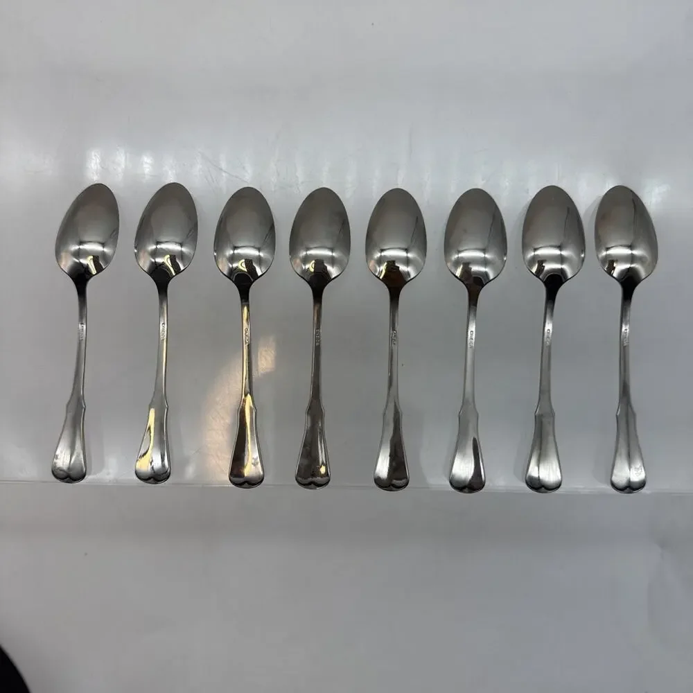 Oneida WYNDHAM DISTINCTION Stainless Set of 8 Demitasse Spoons Flatware